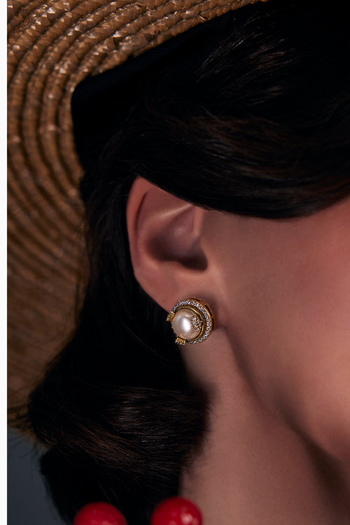 Opaline Ivory Studs