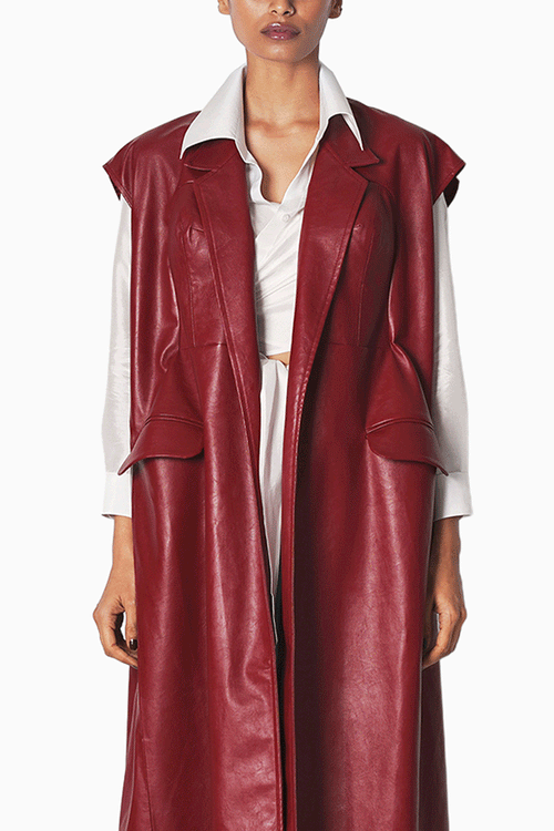 Cheri Maroon Trench