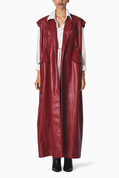 Cheri Maroon Trench