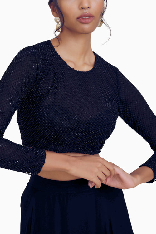 Onyx Tara Full Sleeved Crop Top