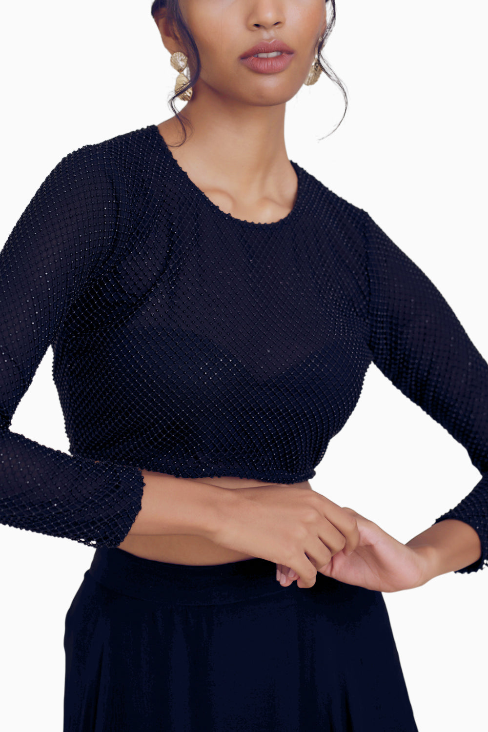 Onyx Tara Full Sleeved Crop Top