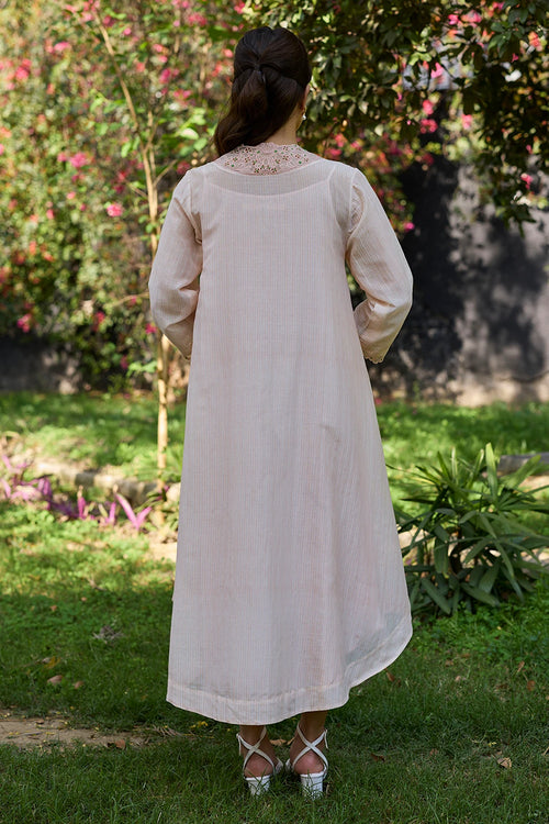 English Morning Pink Embroidered Dress