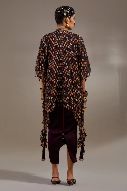 Jamuni Anka Blouse And Drapped Skirt With Veni Dupatta Jacket Set
