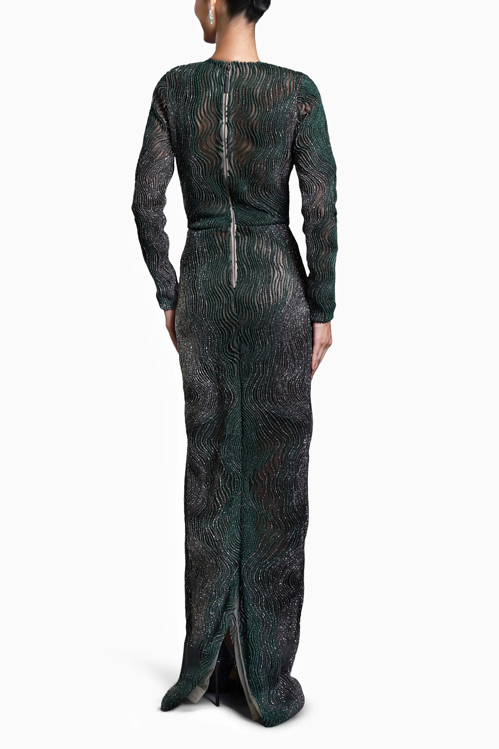 CF Emerald Drip Work Gown