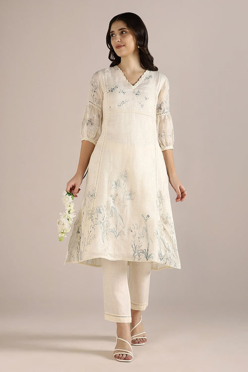 Savannah Fly Free Off-White Tunic Set