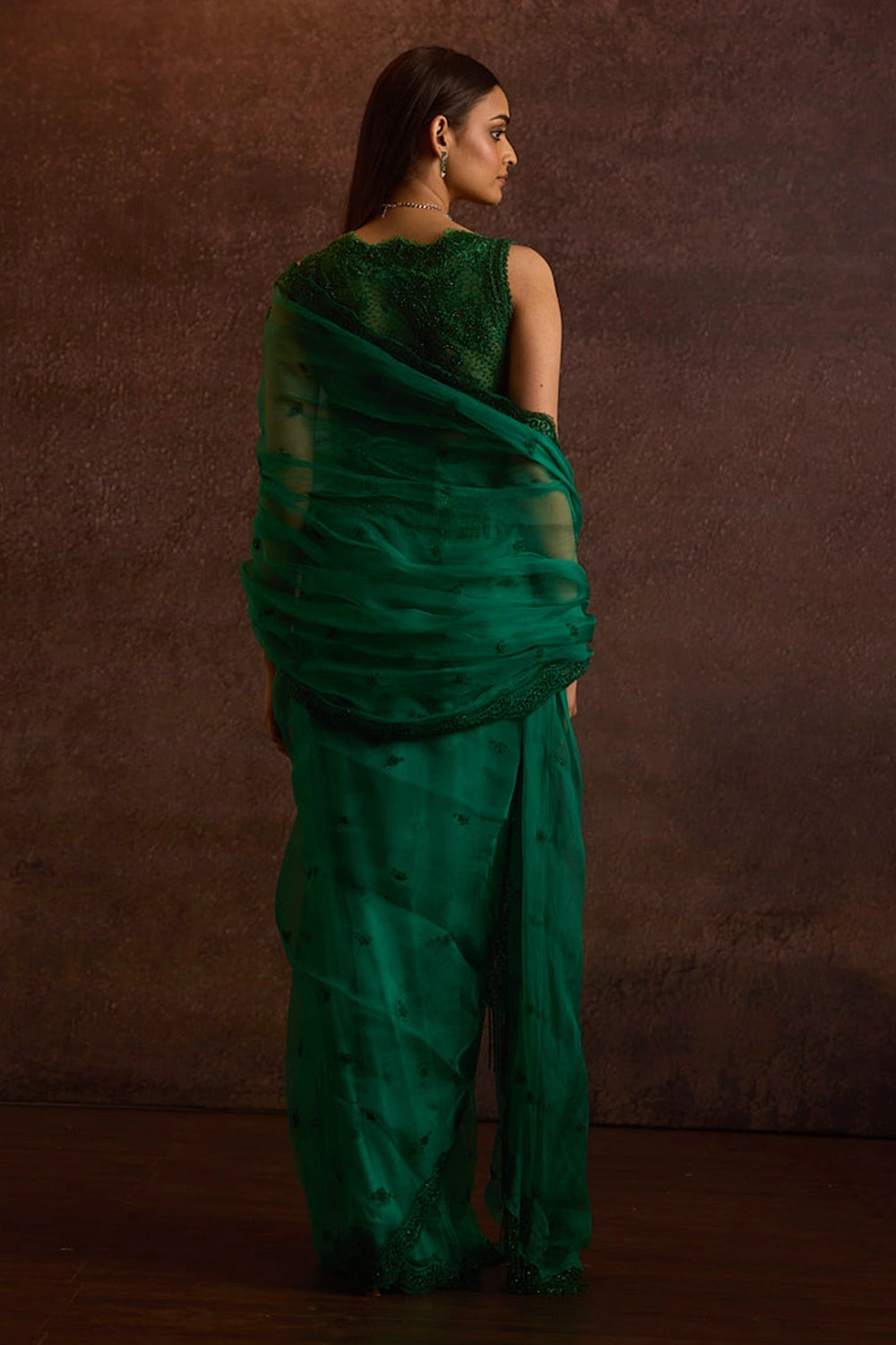 Arham Pre Draped Saree, Belt And Blouse