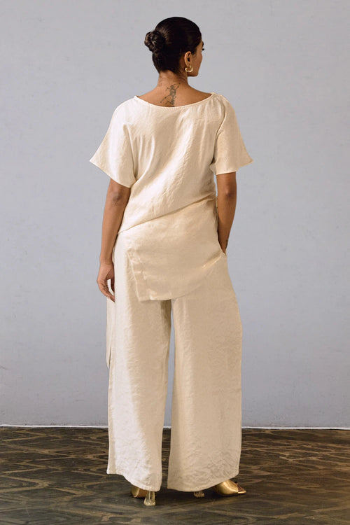 Ecru Draped Co-ord Set