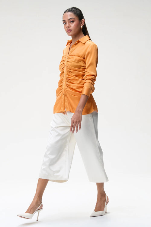 Coral Bustier Shirt