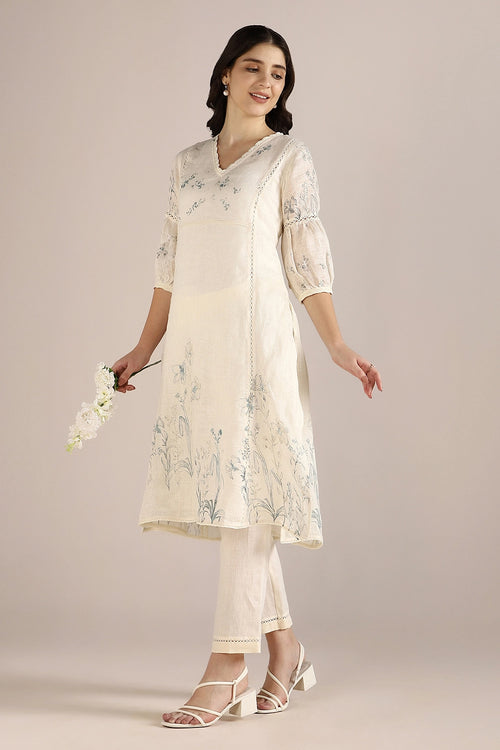 Savannah Fly Free Off-White Tunic Set