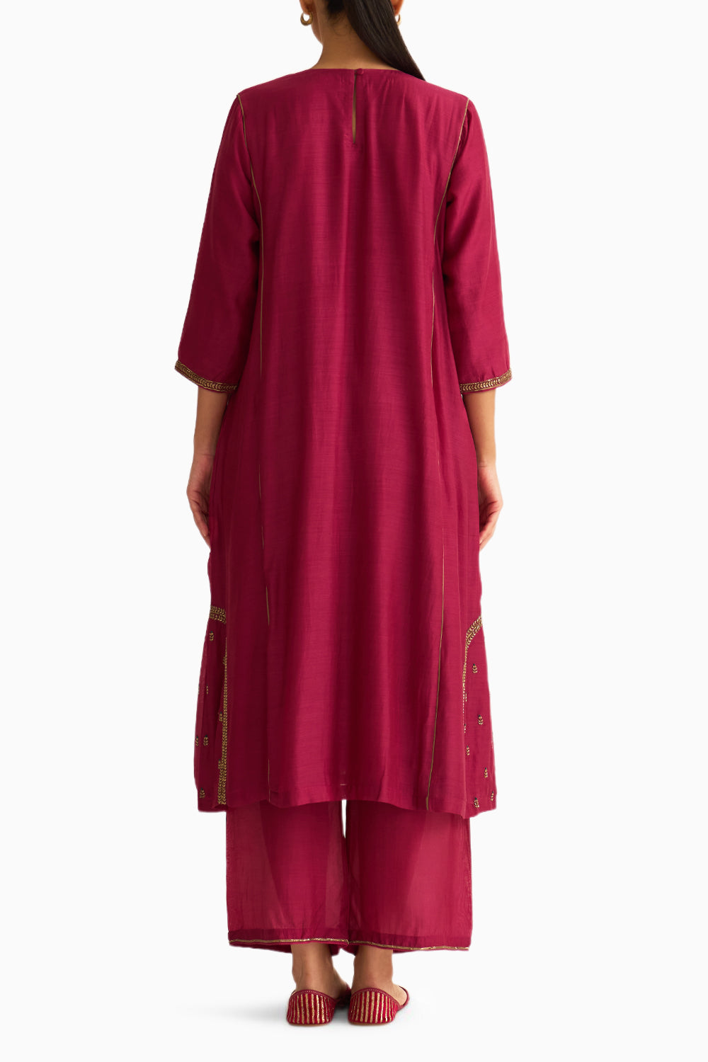 Kumud Deep Rani Pink Kurta Set