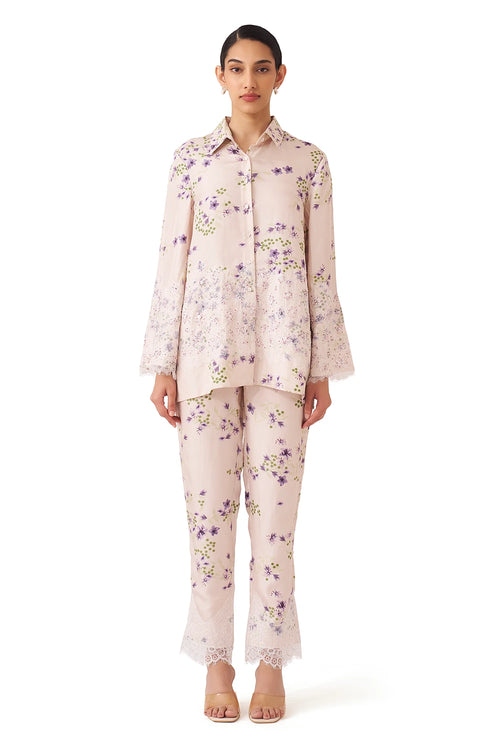 Printed Lavender Ora Co-ord Set
