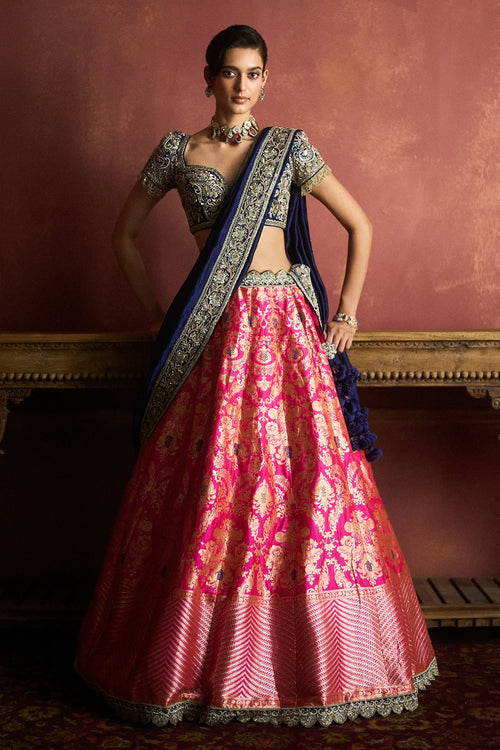 Banaras Pink Lehenga Set