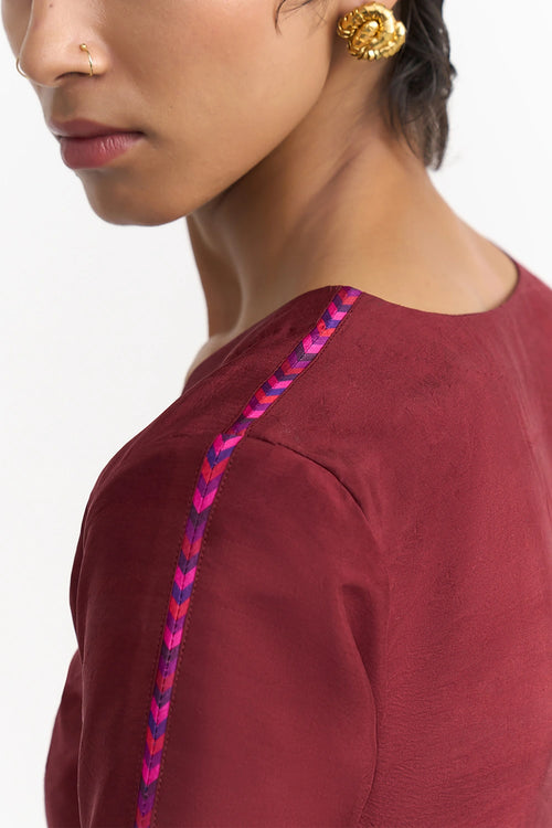 Konar Burgundy Blouse