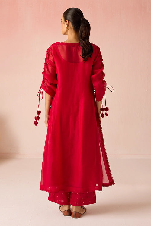 Red Ruby Bahaara Kurta Set
