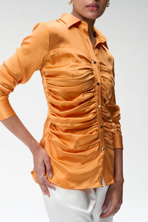 Coral Bustier Shirt