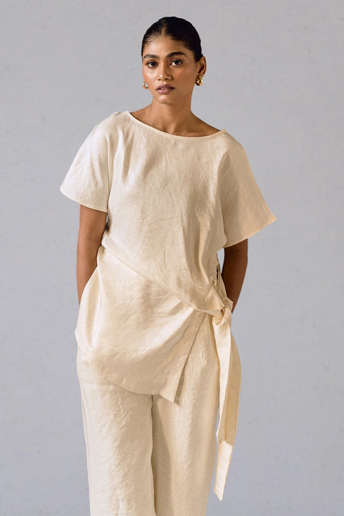 Ecru Draped Co-ord Set