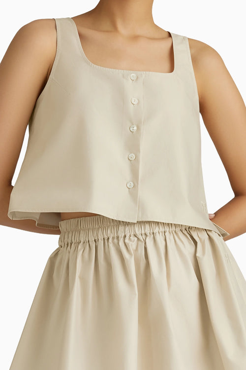Fawn Cropped Sleeveless Top