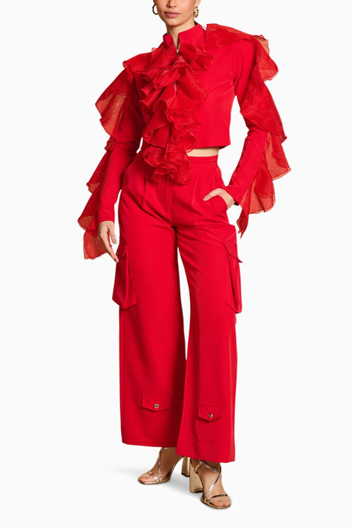 Spectrum Red Utility Pants