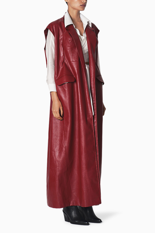Cheri Maroon Trench