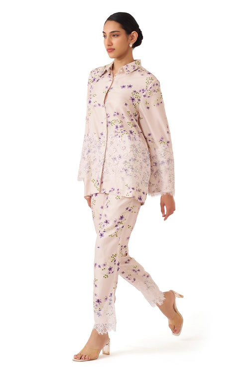 Printed Lavender Ora Co-ord Set
