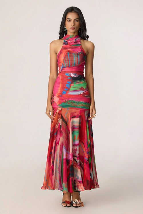 Gemma Pink Multi Dress