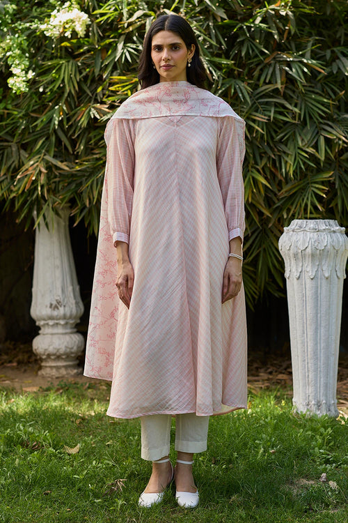 Joyful Paths Pink Kurta Set With Dupatta