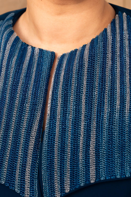 Blue Convertialble Jacket And Trousers Set