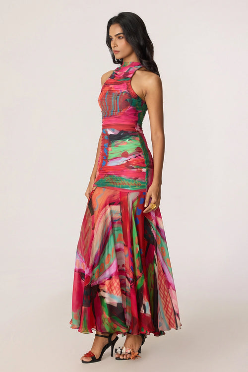 Gemma Pink Multi Dress