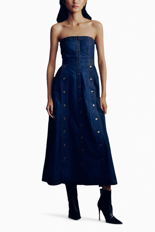 Strapless Denim Dress