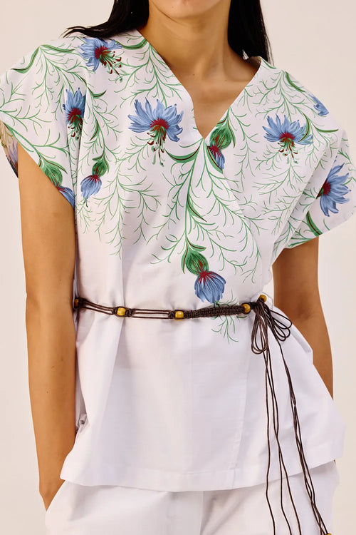 White Floral Printed Co-ord Set