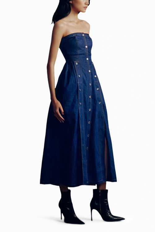 Strapless Denim Dress