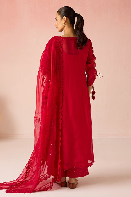 Red Ruby Bahaara Kurta Set