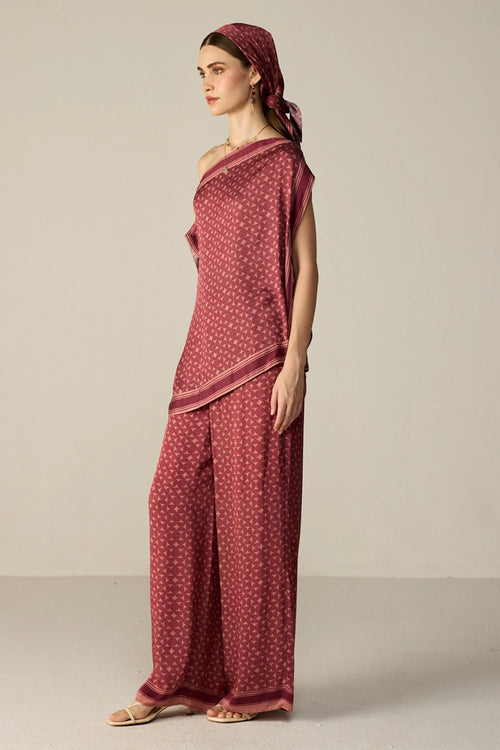 Maroon Freya Top Co-ord Set