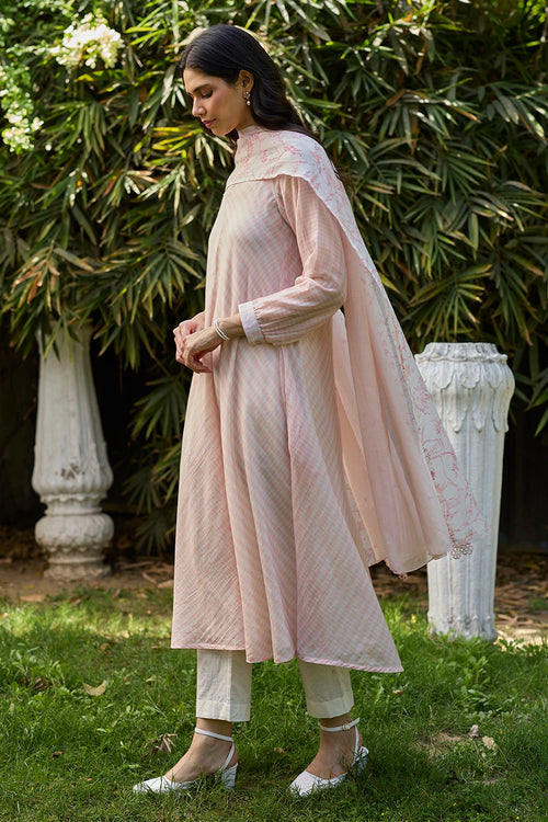 Joyful Paths Pink Kurta Set With Dupatta
