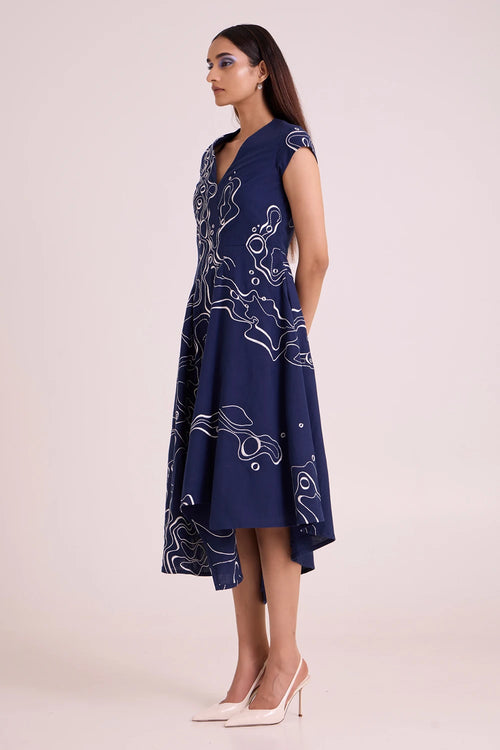 Indigo Perito Drift Midi Dress