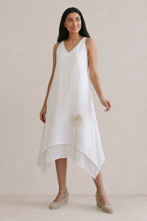 White Daisy Singapore Sling Dress