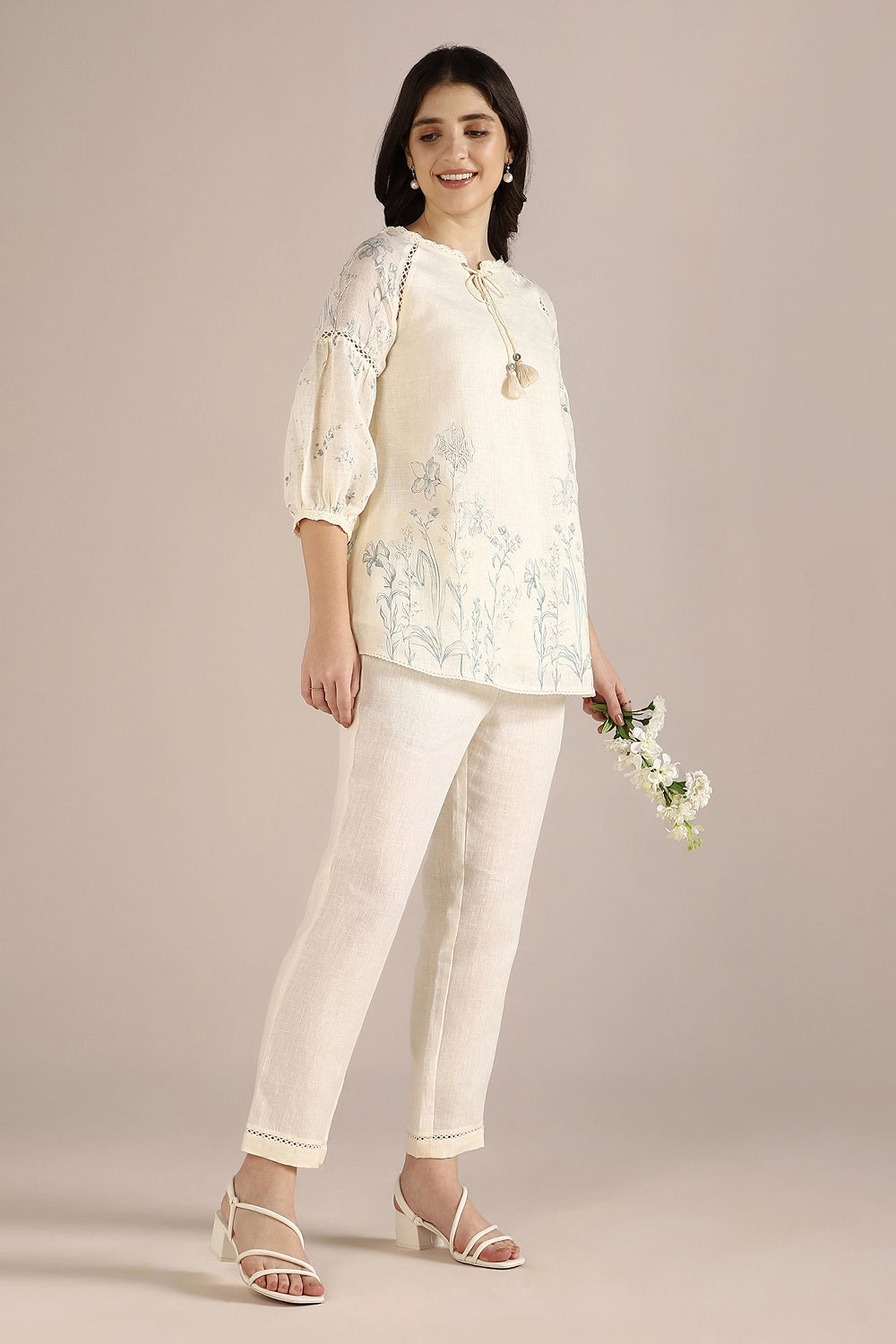 Savannah Kismat Off-White Co-ord Set