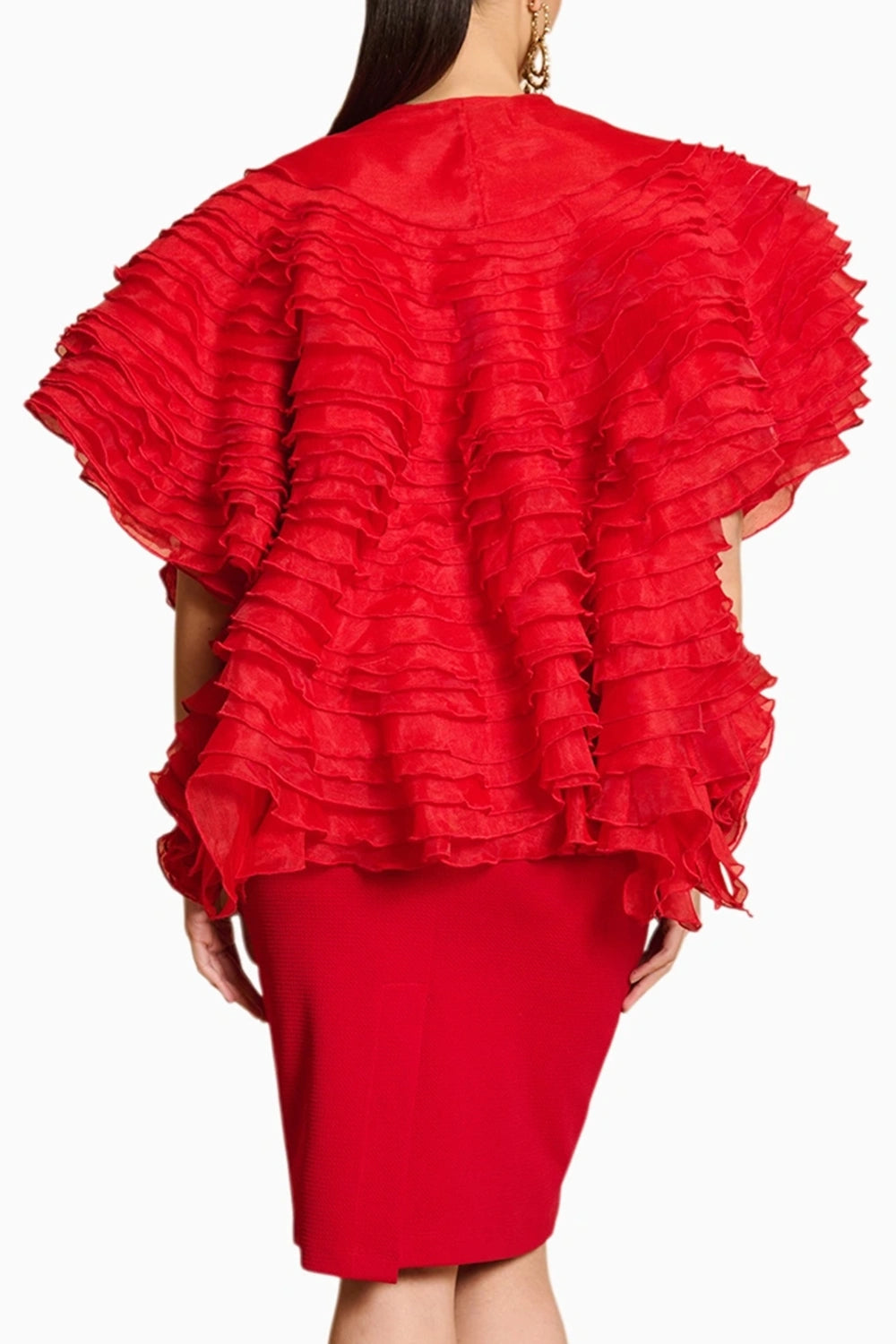 Spectrum Red Ruffle Jacket