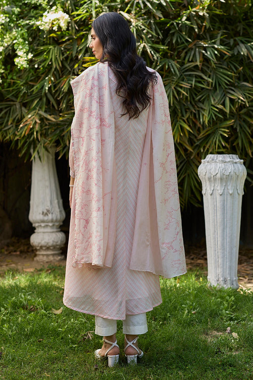 Joyful Paths Pink Kurta Set With Dupatta