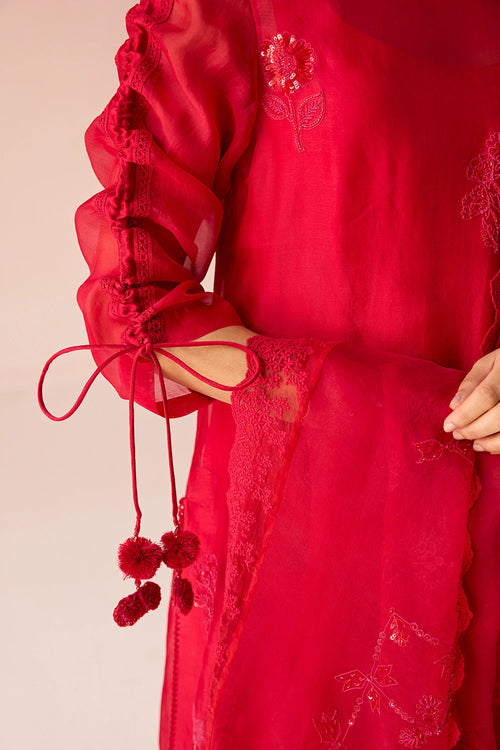 Red Ruby Bahaara Kurta Set