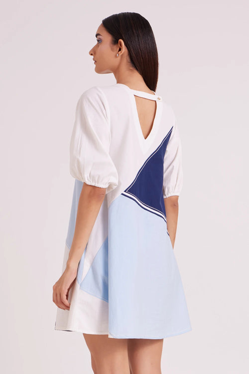 Juno Segmented Tide Short Dress