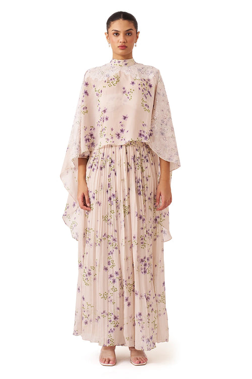 Laven Printed Lavender Pant
