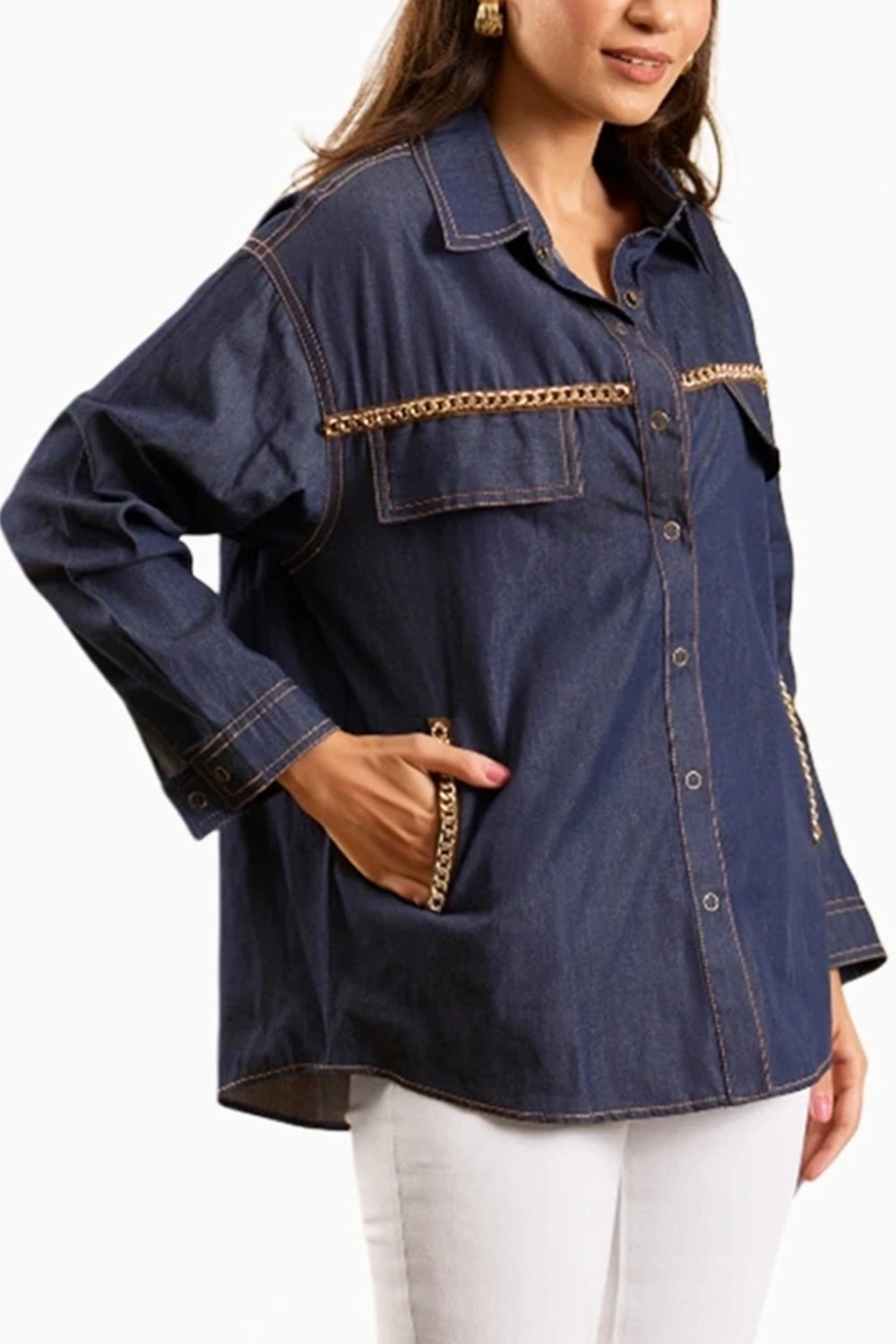 The Gilded Navy Shirt