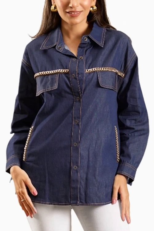 The Gilded Navy Shirt