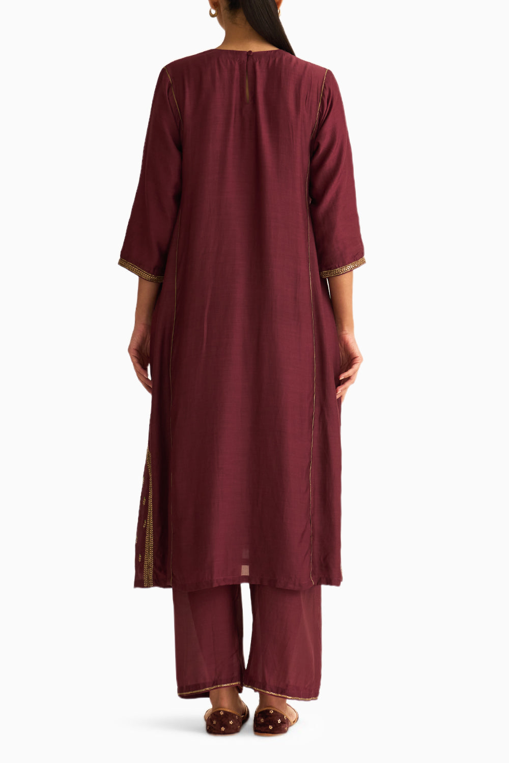 Kumud Deep Wine Kurta Set with Dupatta