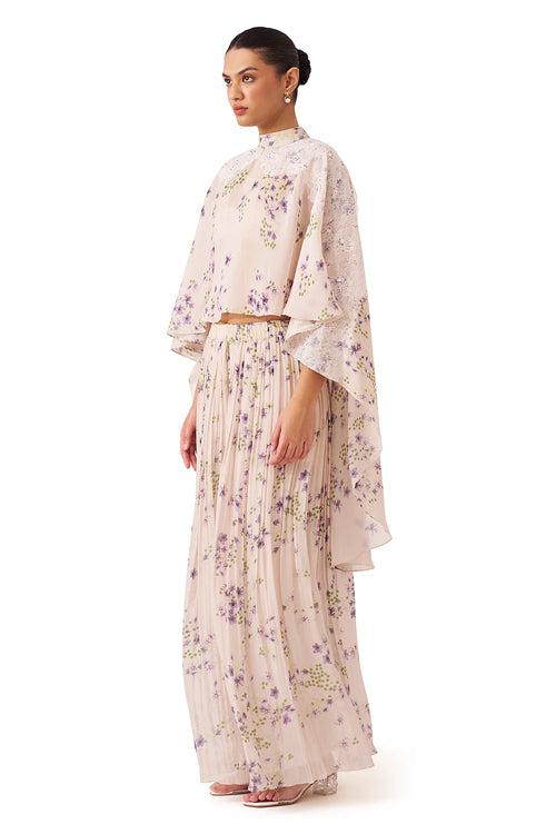 Laven Printed Lavender Pant