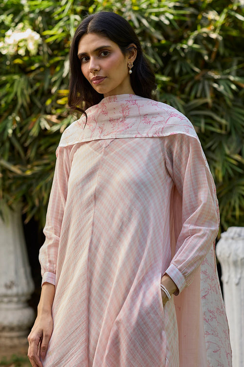 Joyful Paths Pink Kurta Set With Dupatta