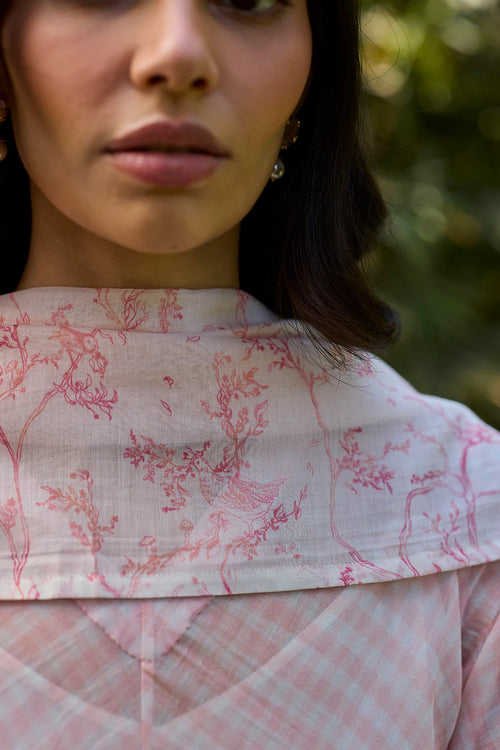 Joyful Paths Pink Kurta Set With Dupatta