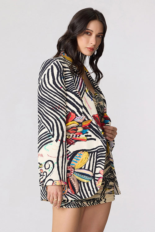 Rebekkah Dense Print Multi Blazer
