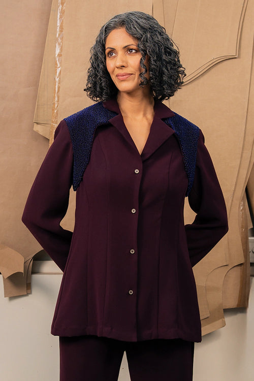 Maroon Armour Jacket